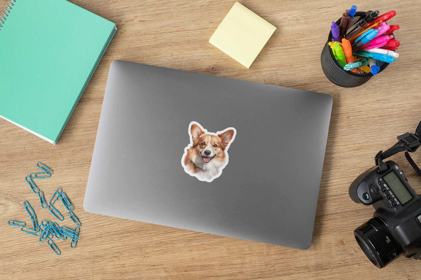 Welsh corgi dog vinyl sticker illustration