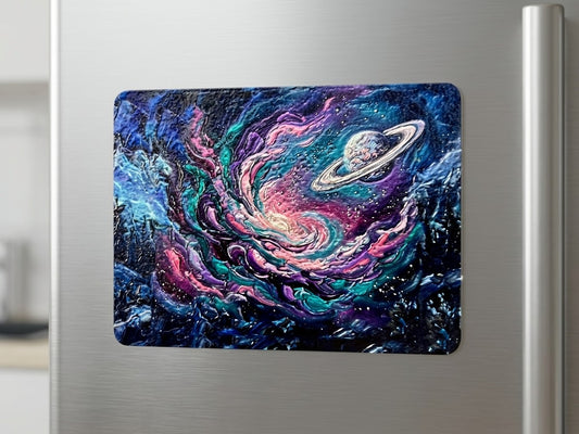 Cosmic Nebula Fridge Magnet | Lasered Moon