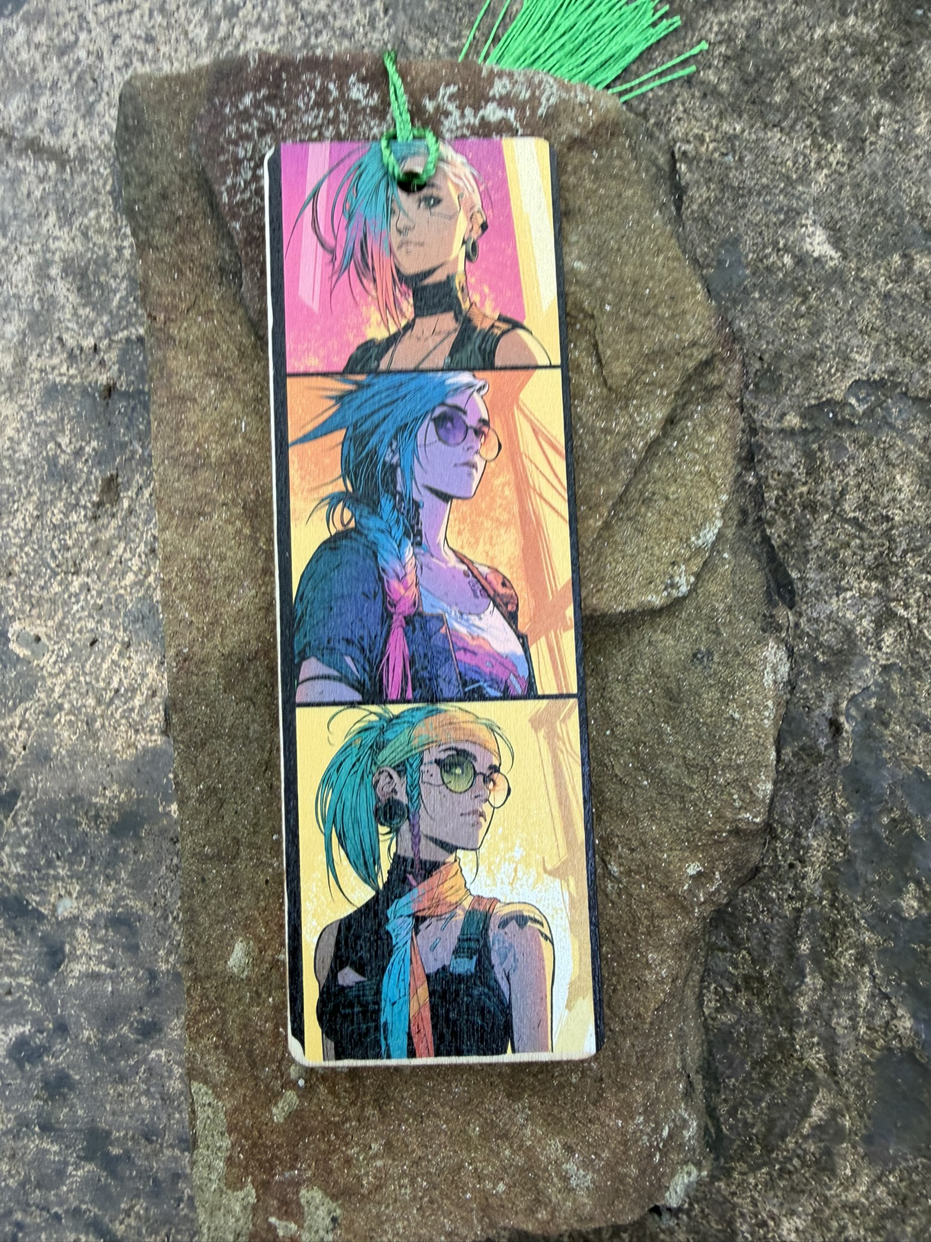 Cyberpunk Wood Bookmark Set – Bundle of 4 (Set A)