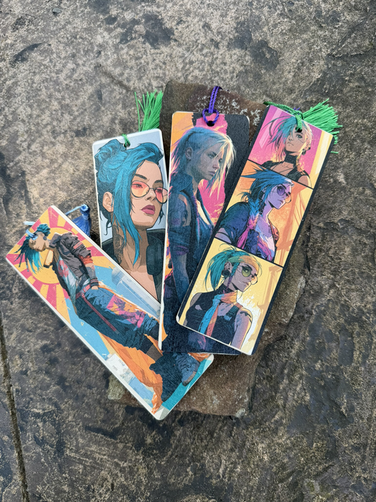 Cyberpunk Wood Bookmark Set – Bundle of 4 (Set A)
