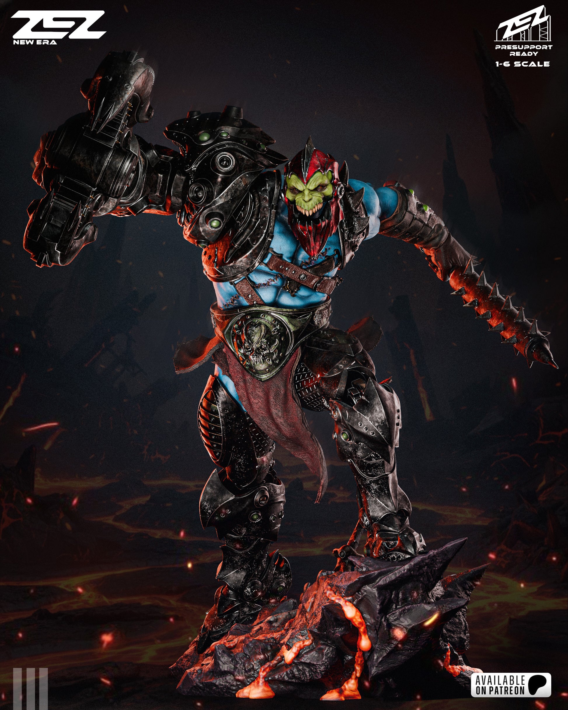 Trap Jaw Masters of the Universe 3D printed resin statue