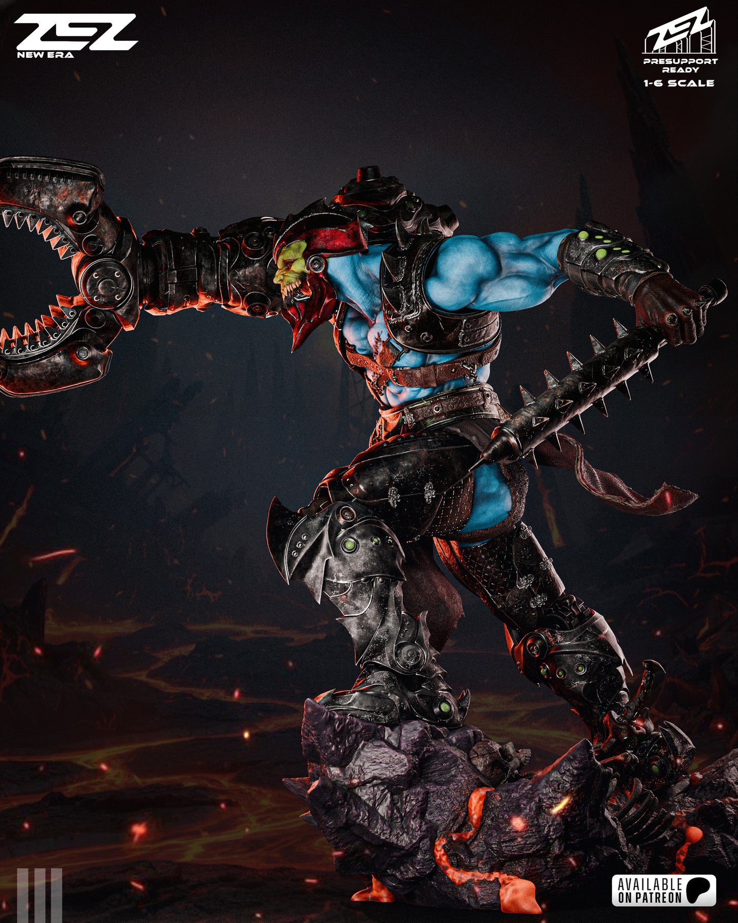 Trap Jaw Masters of the Universe 3D printed resin statue