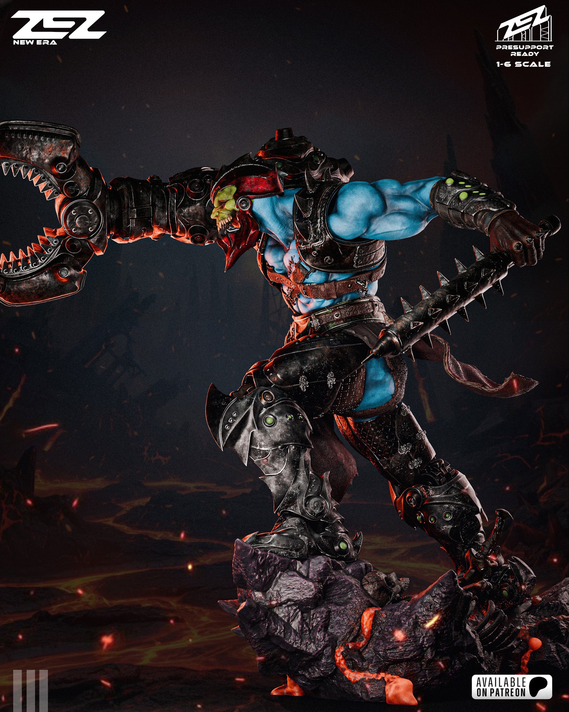 Trap Jaw Masters of the Universe 3D printed resin statue