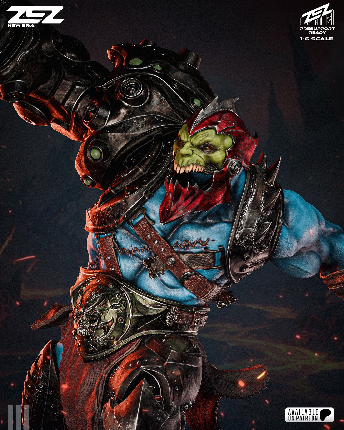 Trap Jaw Masters of the Universe 3D printed resin statue