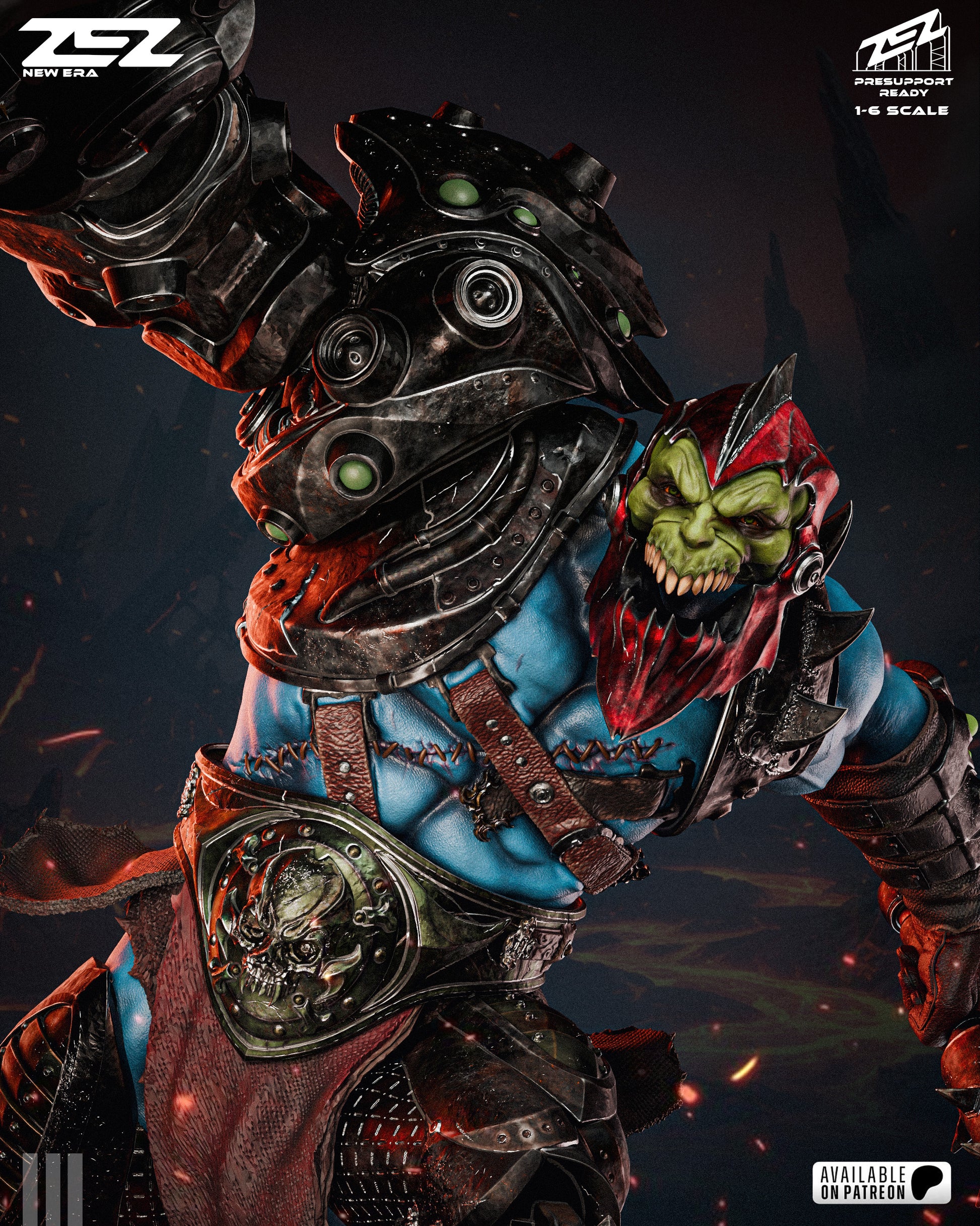 Trap Jaw Masters of the Universe 3D printed resin statue