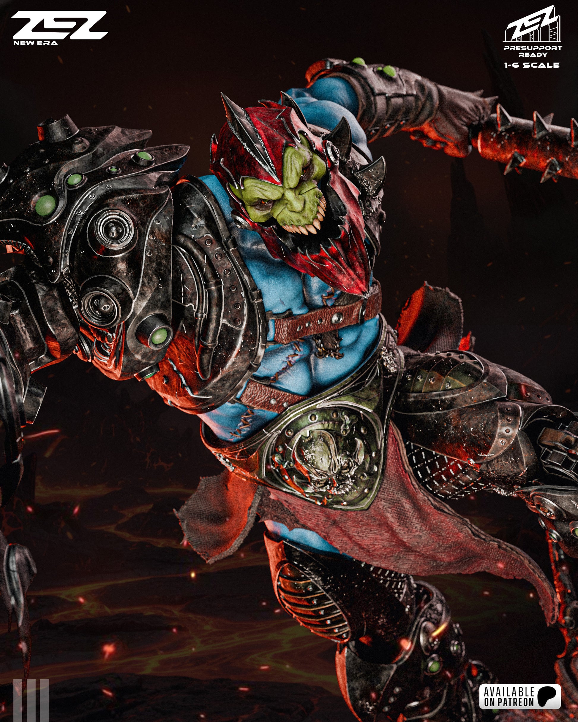 Trap Jaw Masters of the Universe 3D printed resin statue