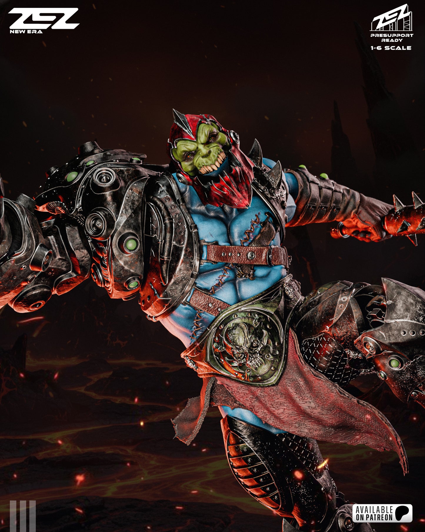 Trap Jaw Masters of the Universe 3D printed resin statue