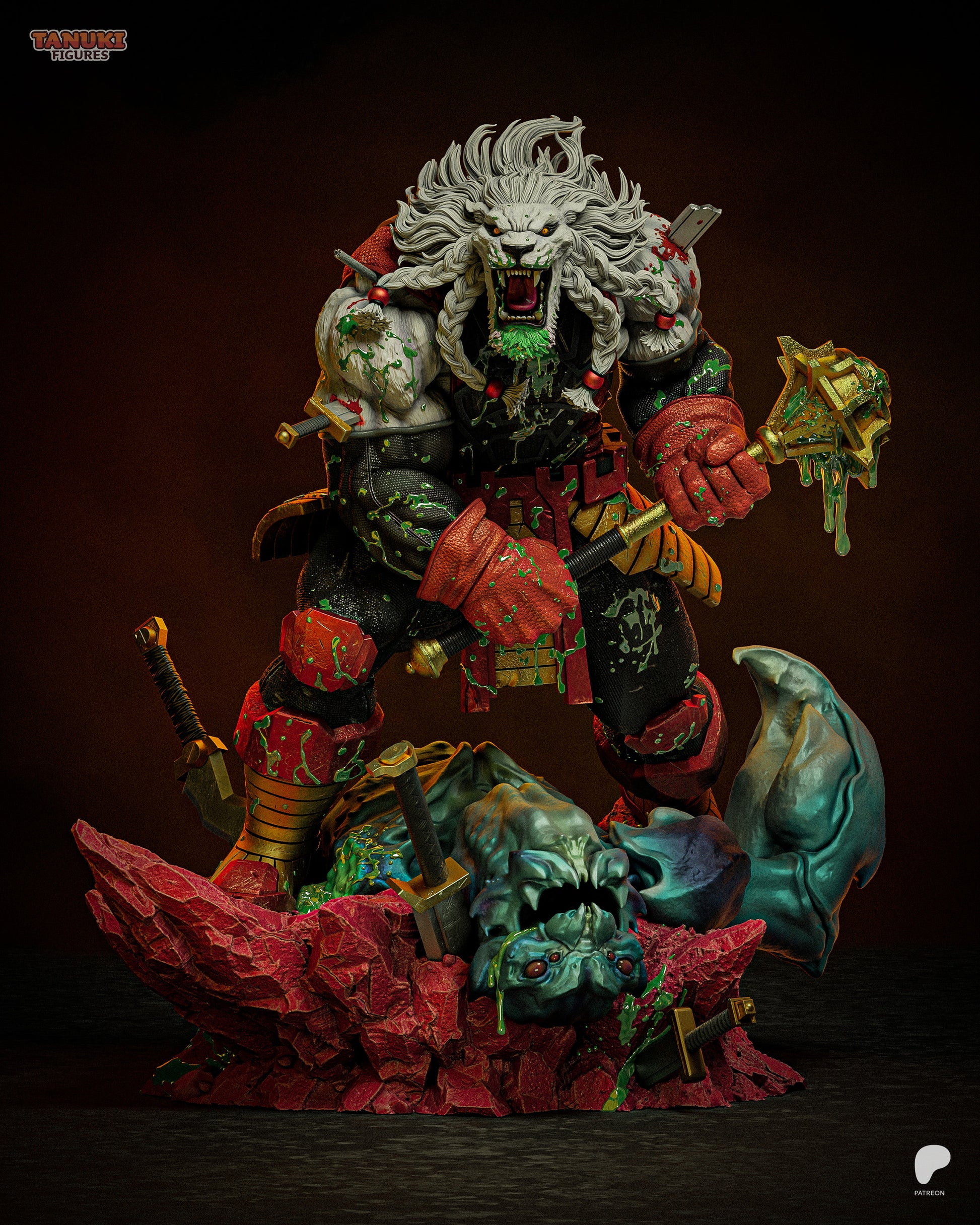 Battle Beast Invincible inspired 3D printed resin statue