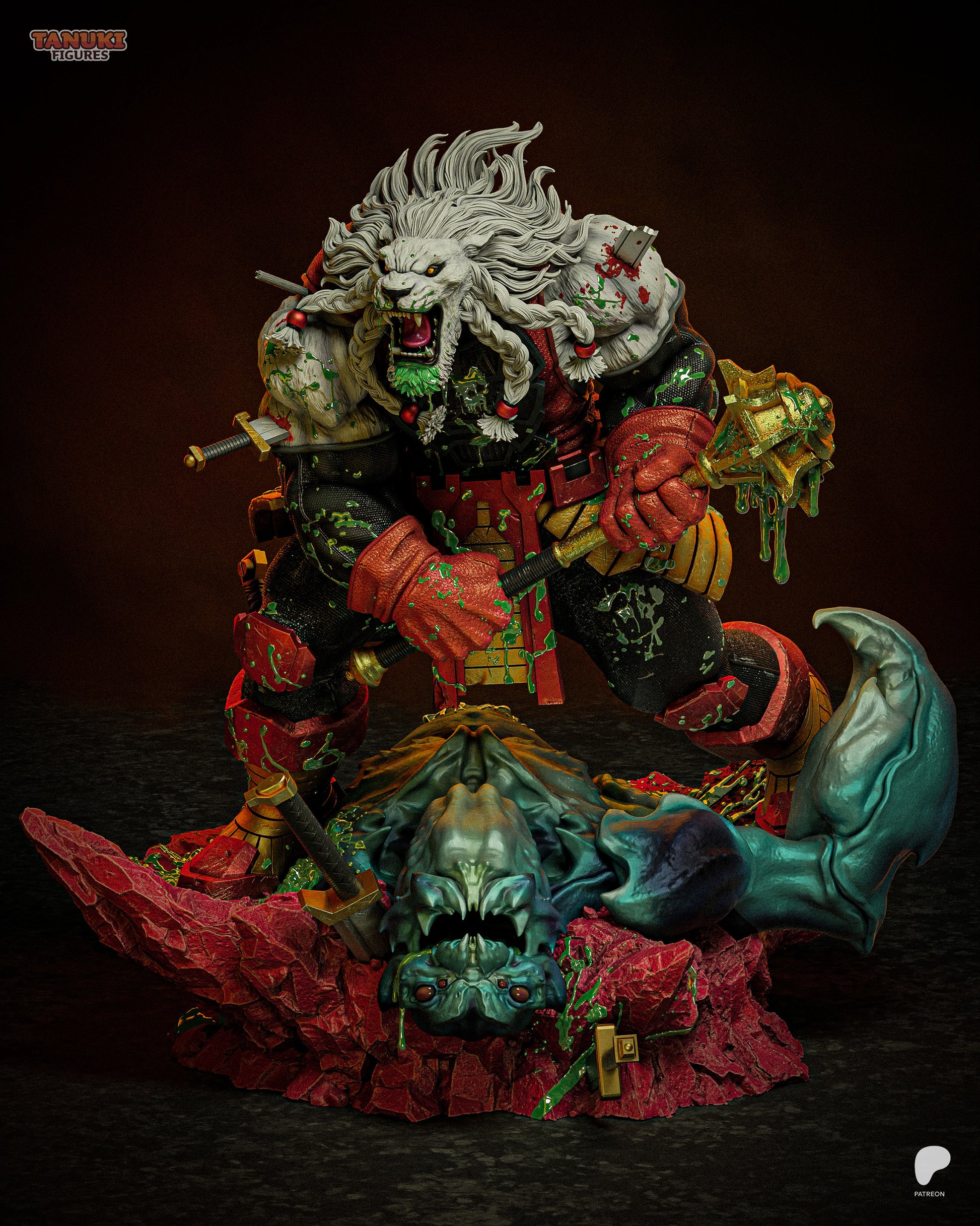 Battle Beast Invincible inspired 3D printed resin statue