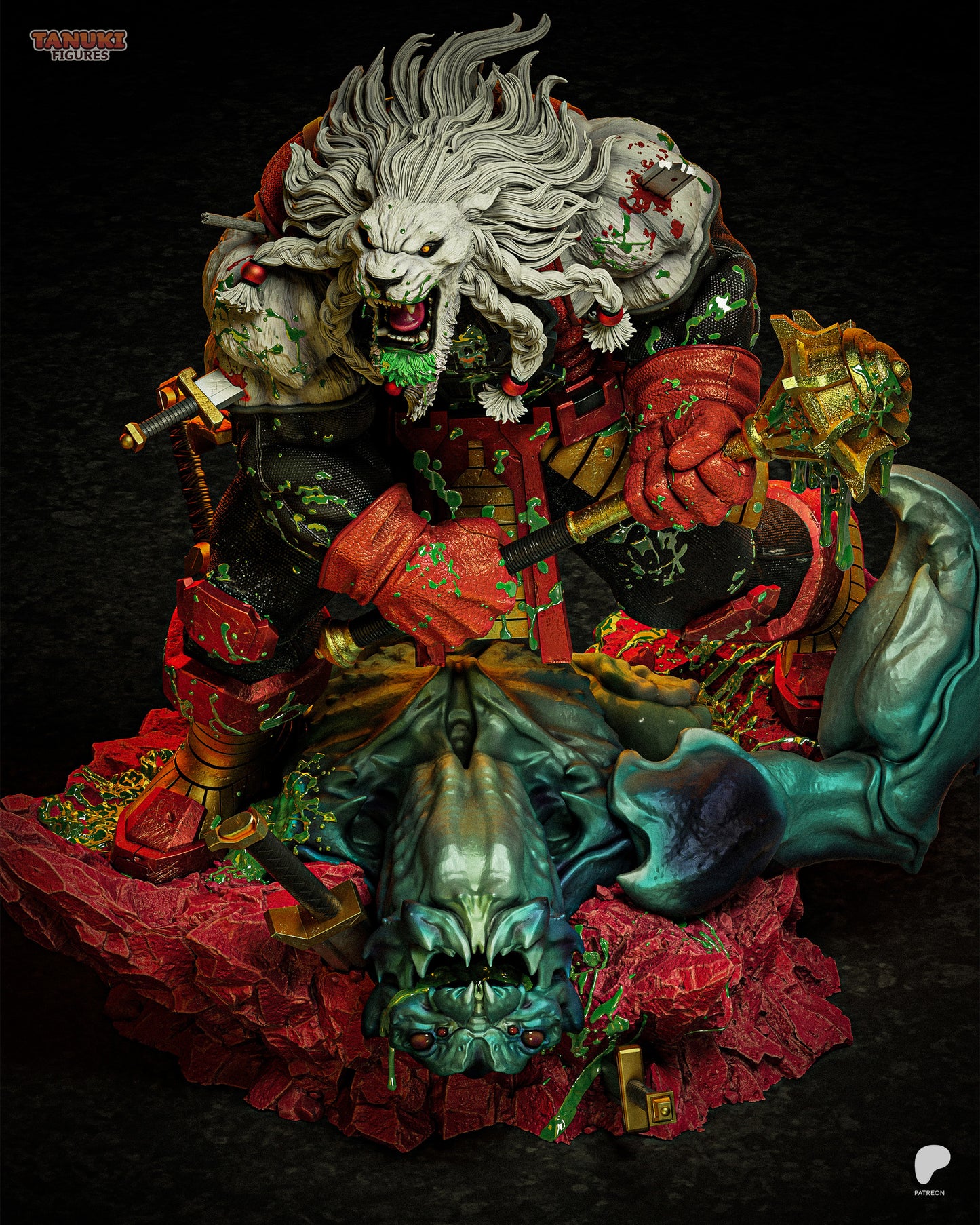 Battle Beast Invincible inspired 3D printed resin statue