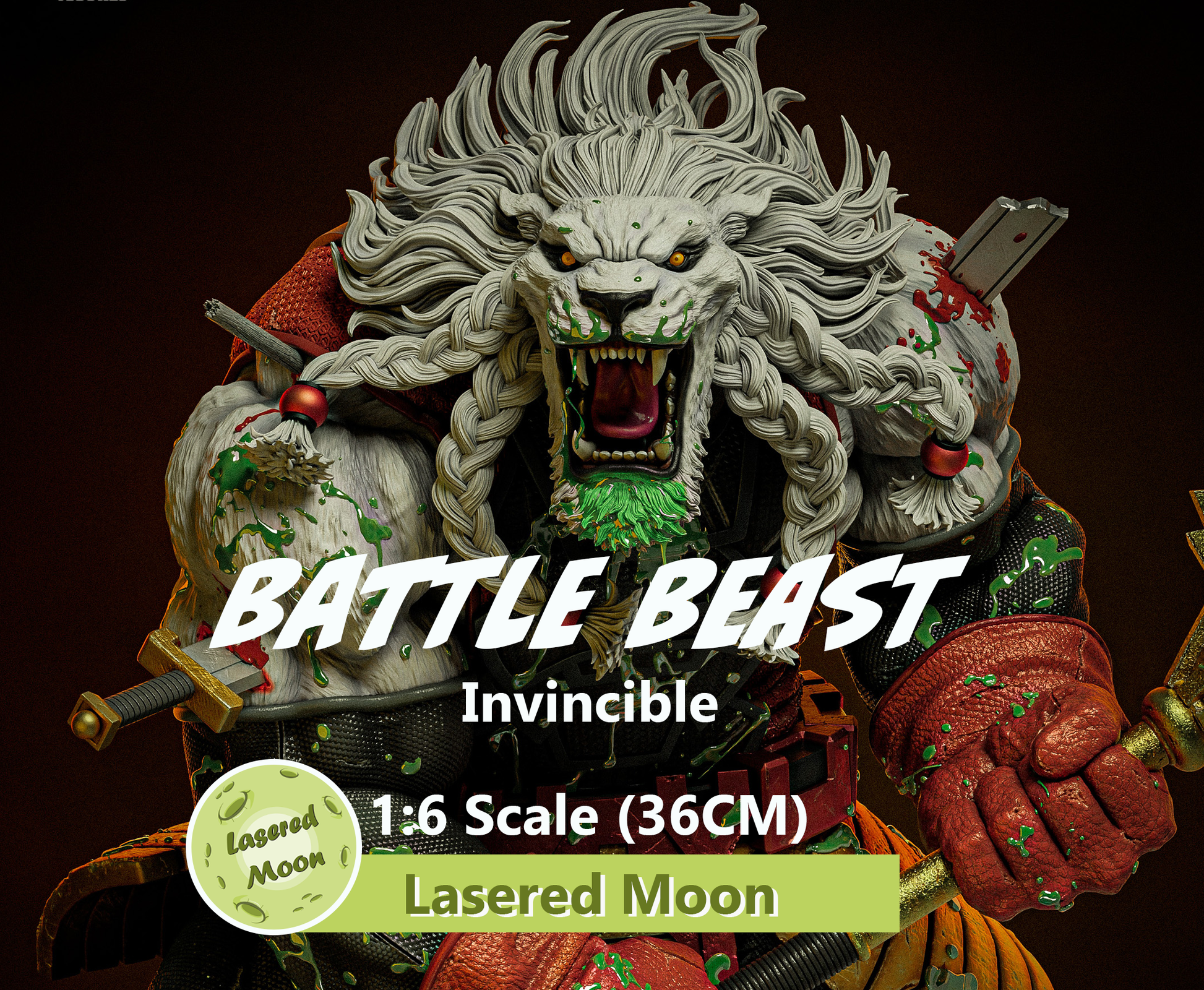 Battle Beast Invincible inspired 3D printed resin statue