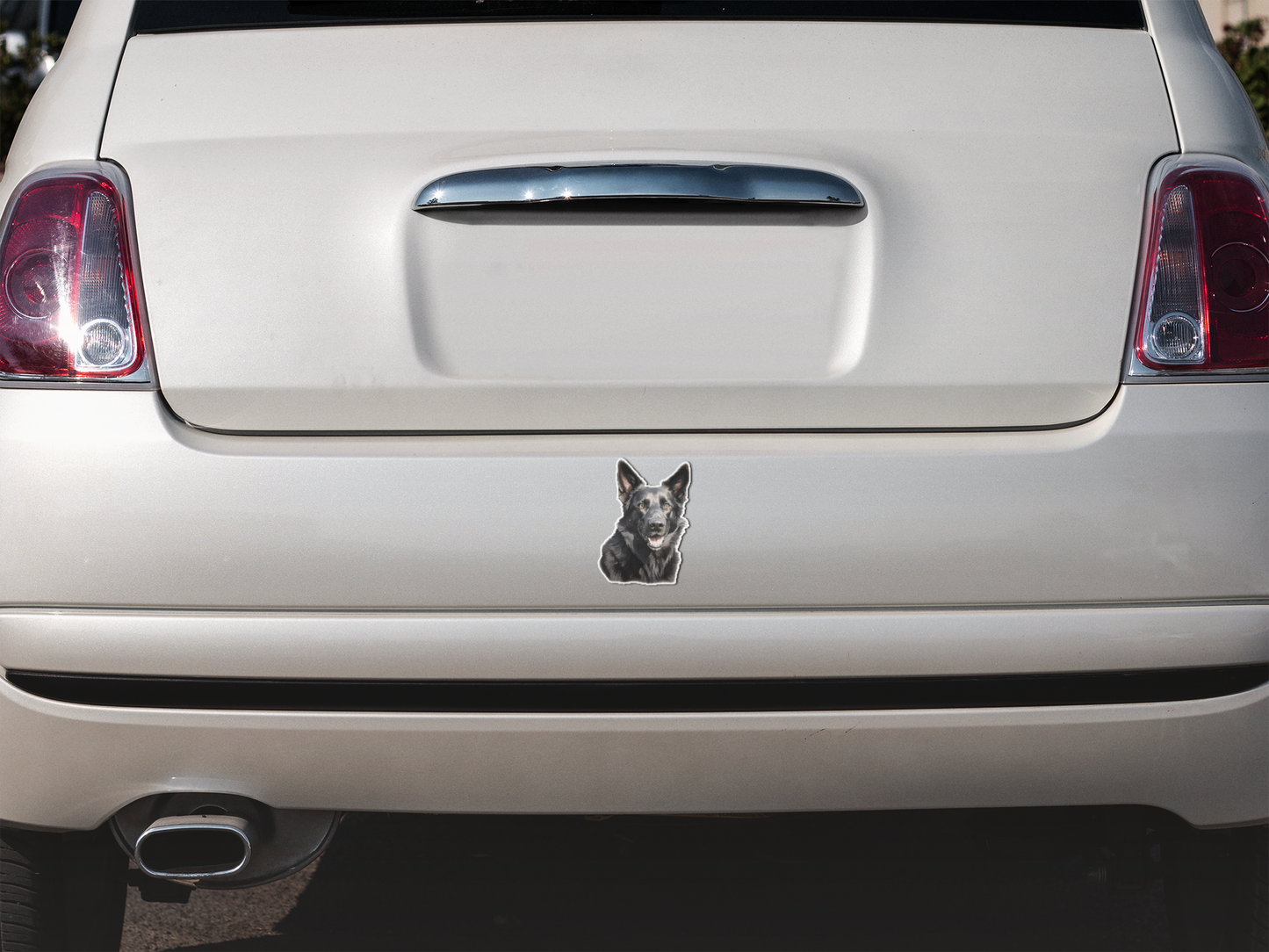 Black German Shepherd dog vinyl die cut sticker
