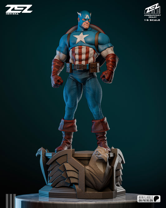 Captain America superhero resin collectible unpainted