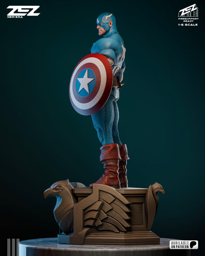 Captain America superhero resin collectible unpainted