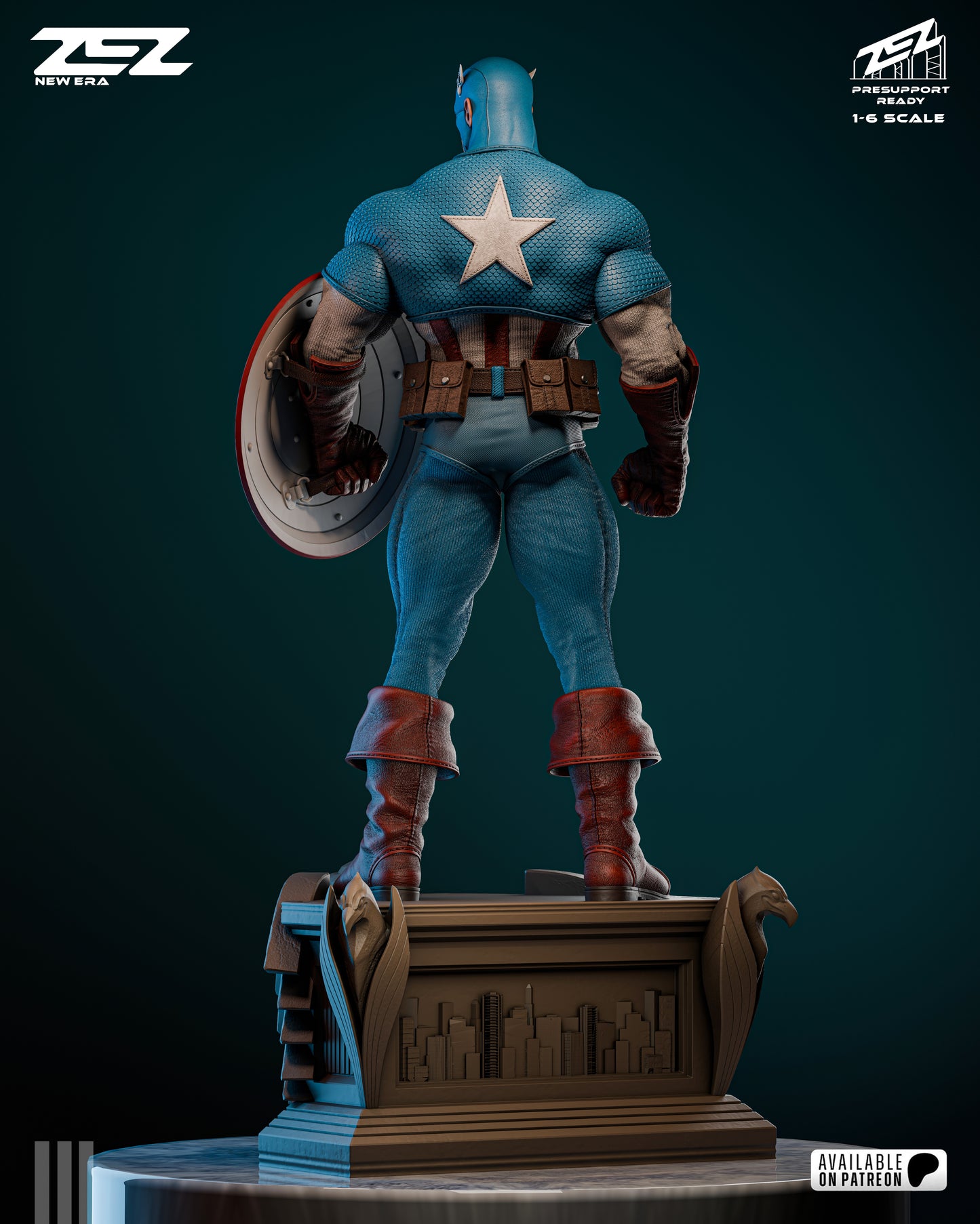 Captain America superhero resin collectible unpainted