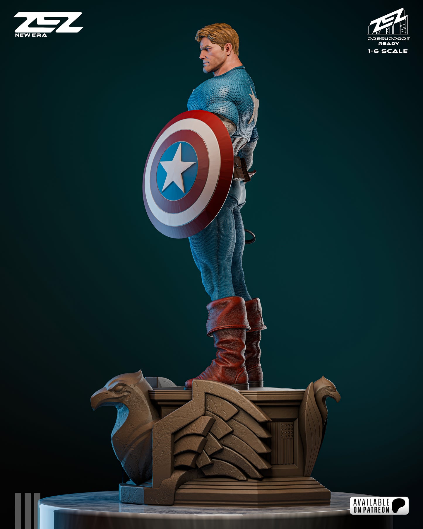 Captain America superhero resin collectible unpainted