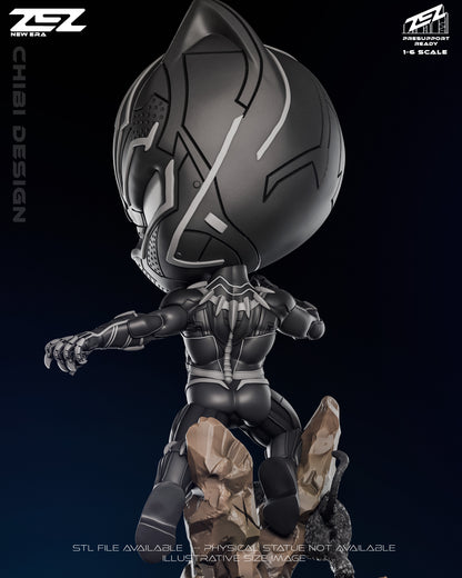 Chibi-style Black Panther fan art design