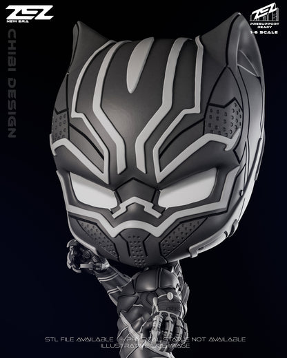 Chibi-style Black Panther fan art design