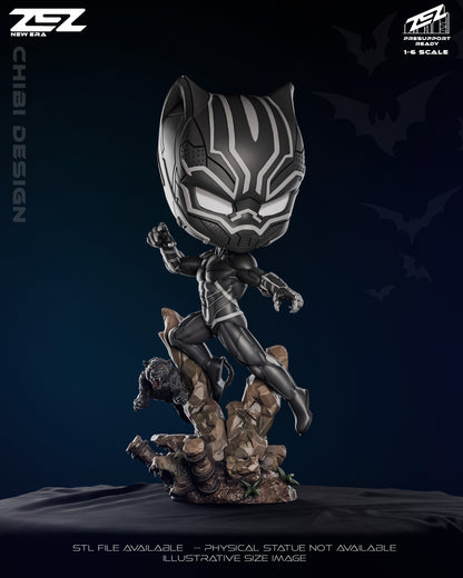  Chibi-style Black Panther fan art design