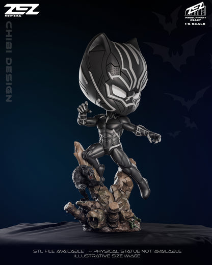 Chibi-style Black Panther fan art design