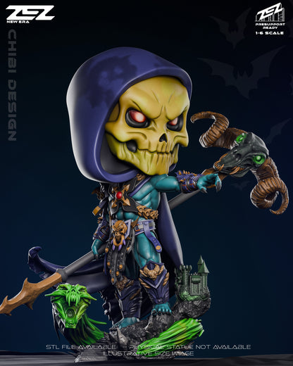 Stylized Chibi Skeletor fan art design