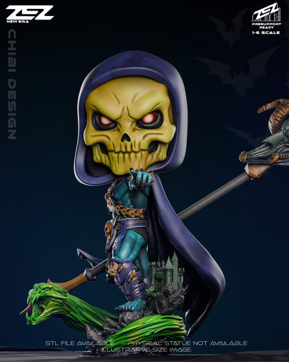 Stylized Chibi Skeletor fan art design