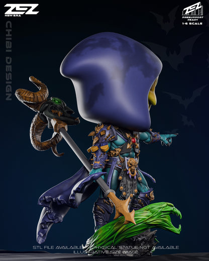 Stylized Chibi Skeletor fan art design