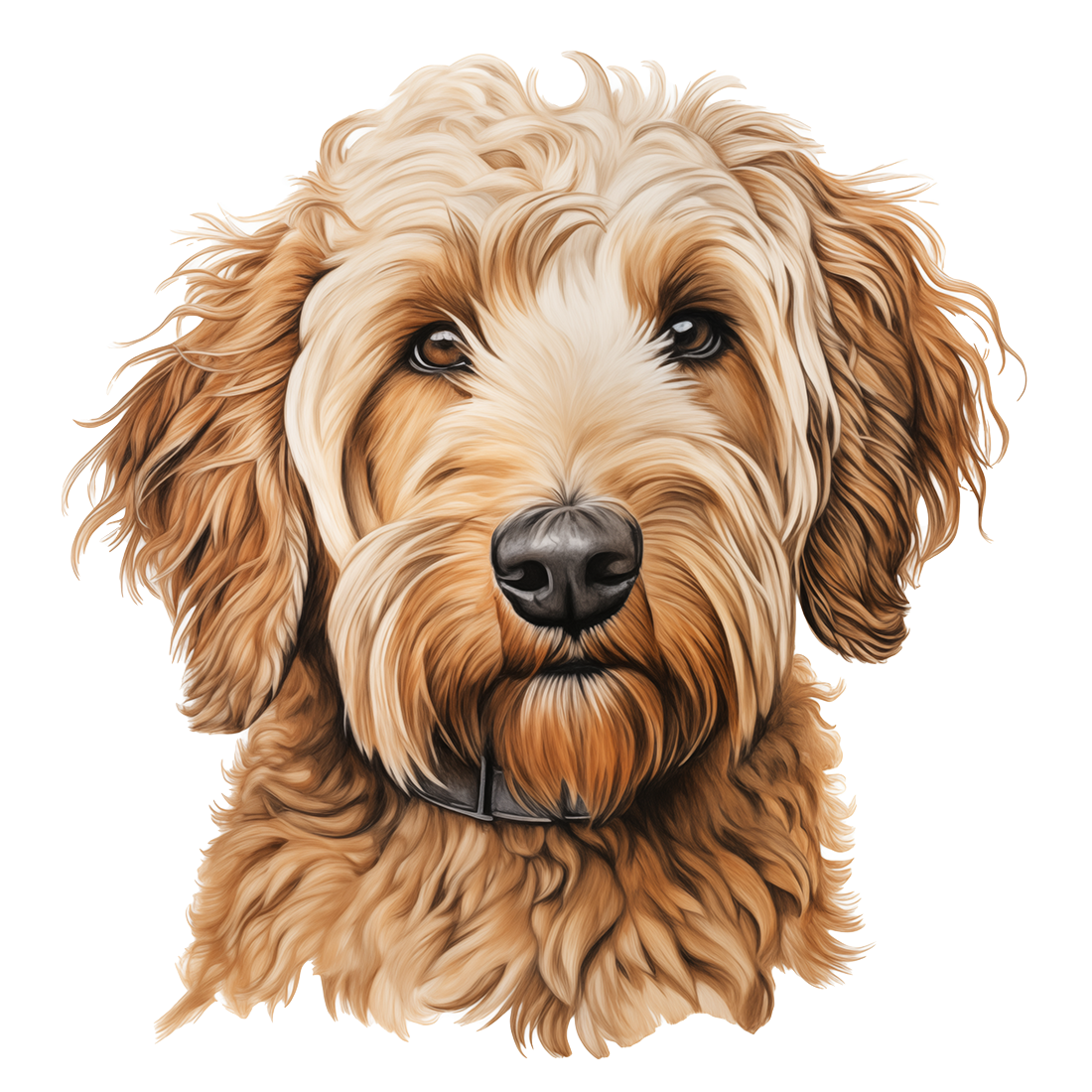 Golden doodle dog vinyl die cut sticker