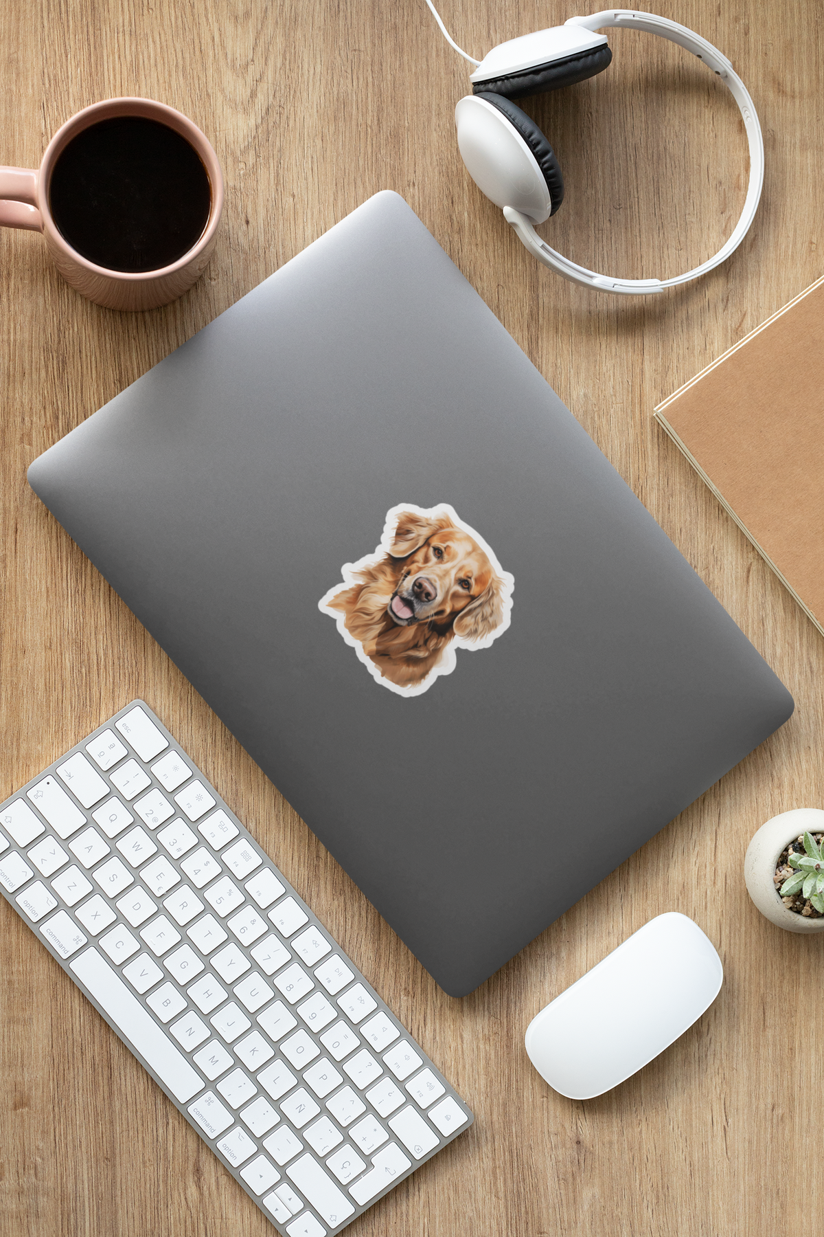 Golden Bc Sticker Golden Retriever Dog Sticker | Cute Vinyl Decal β Lasered Moon