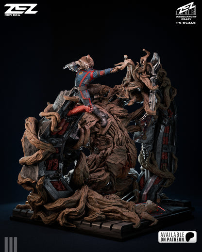 Groot and Rocket 3D printed resin statue action pose