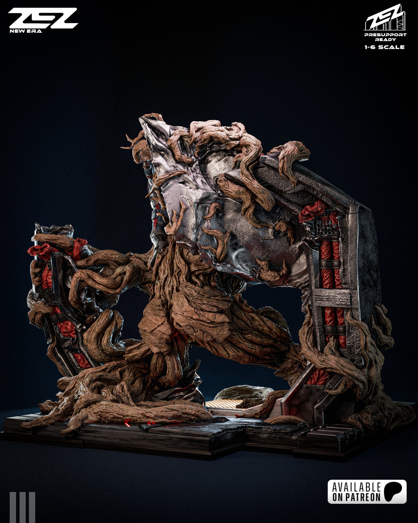 Groot and Rocket 3D printed resin statue action pose