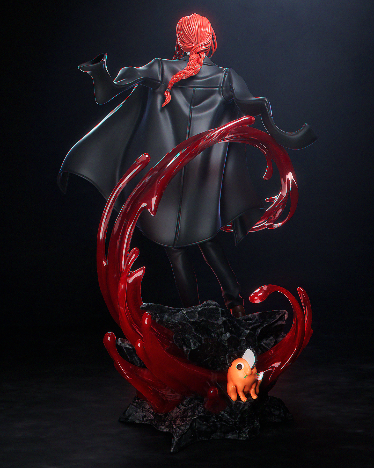 Makima Chainsaw Man inspired 3D printed resin statue