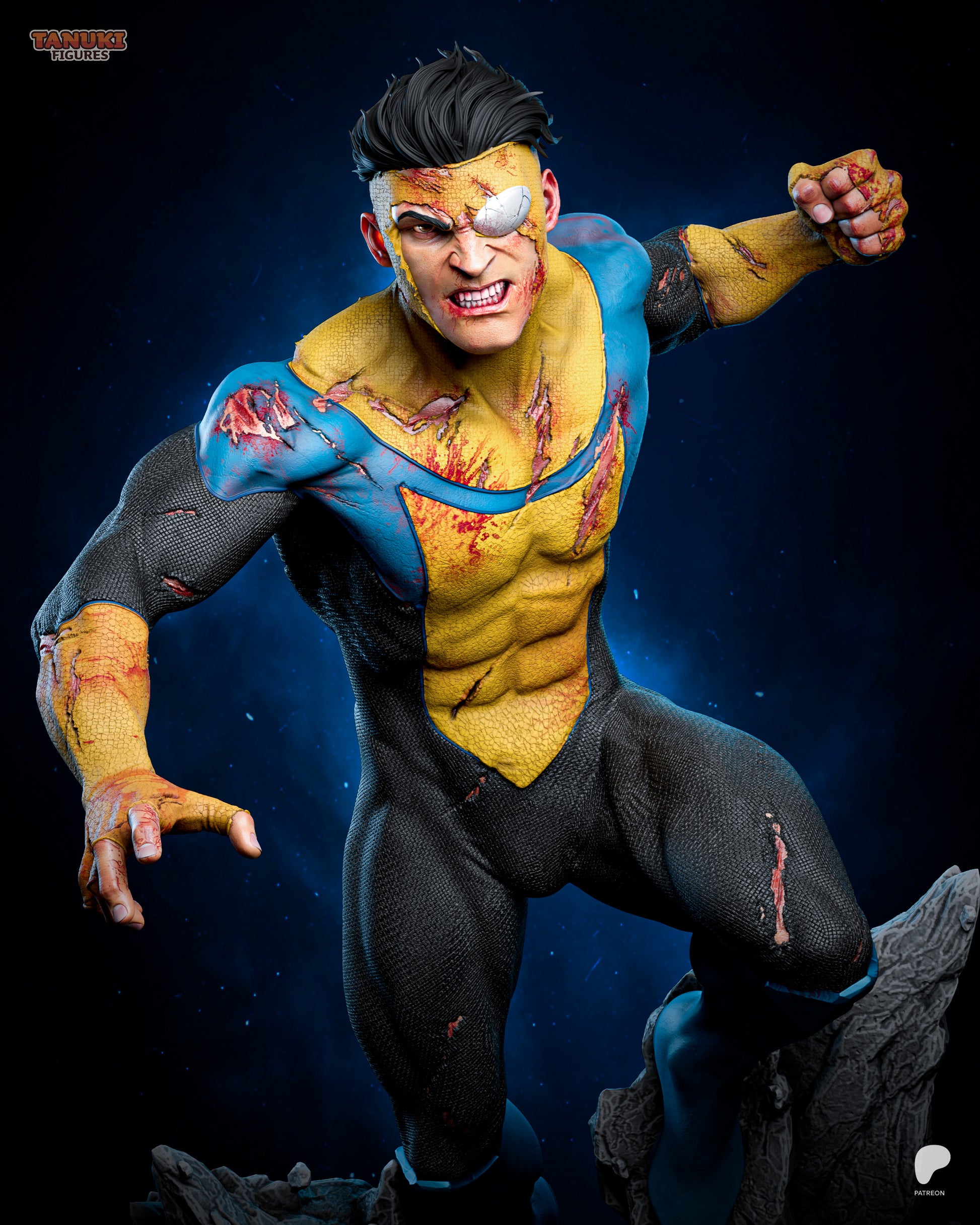 Mark Grayson Invincible inspired 3D printed resin statue