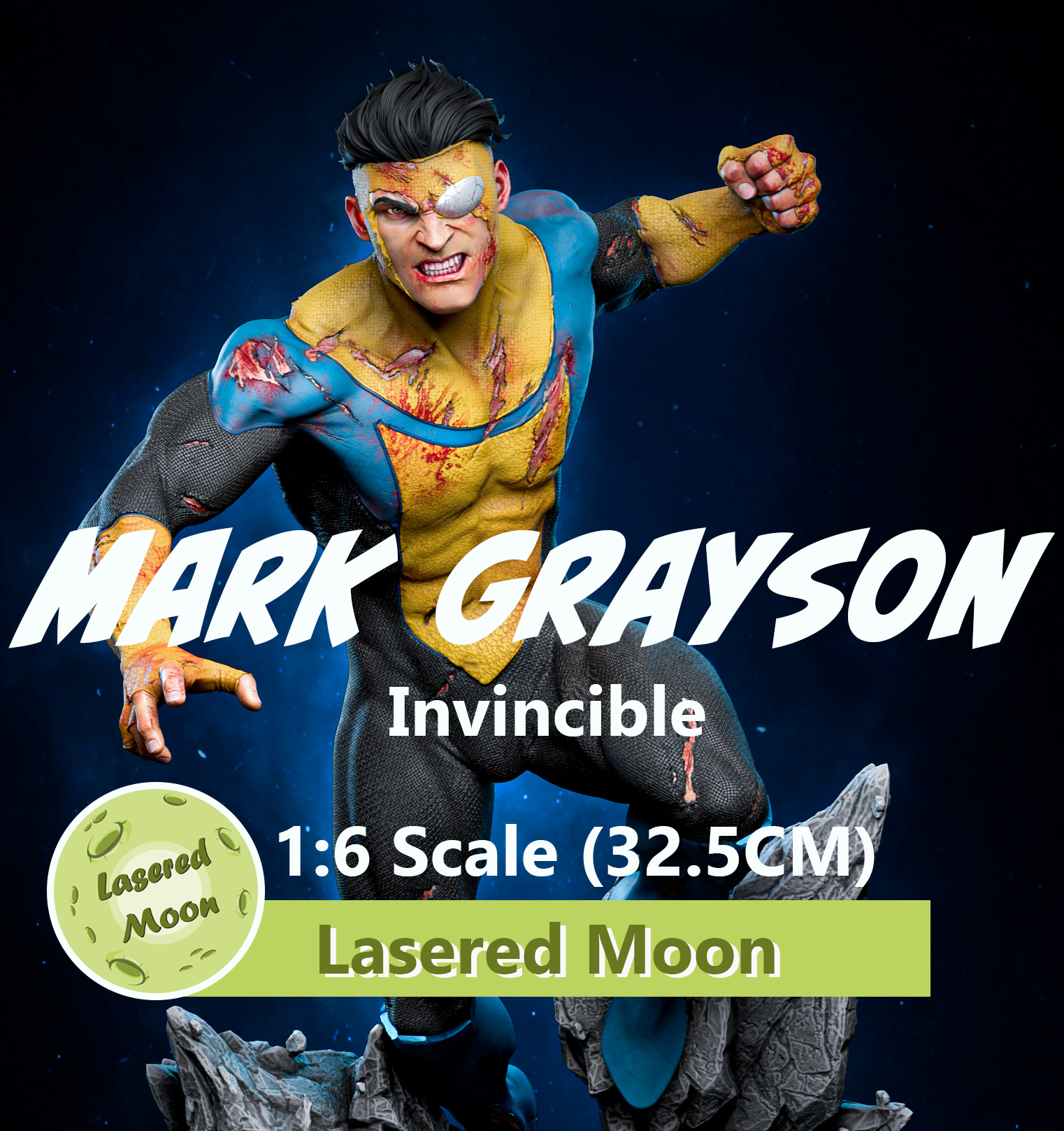 Mark Grayson Invincible inspired 3D printed resin statue