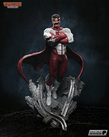 Omni-Man Invincible inspired 3D printed resin statue