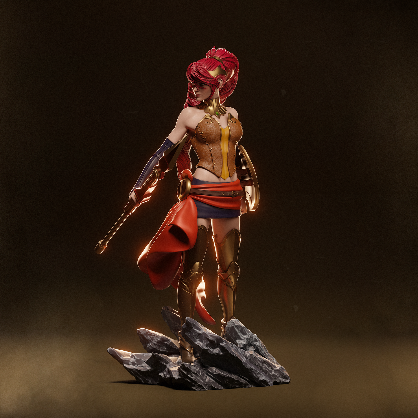 Pyrrha Nikos RWBY inspired 3D printed resin statue