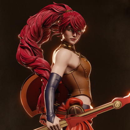 Pyrrha Nikos RWBY inspired 3D printed resin statue