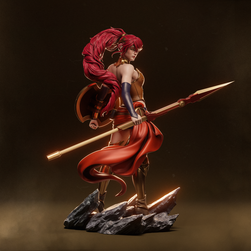 Pyrrha Nikos RWBY inspired 3D printed resin statue