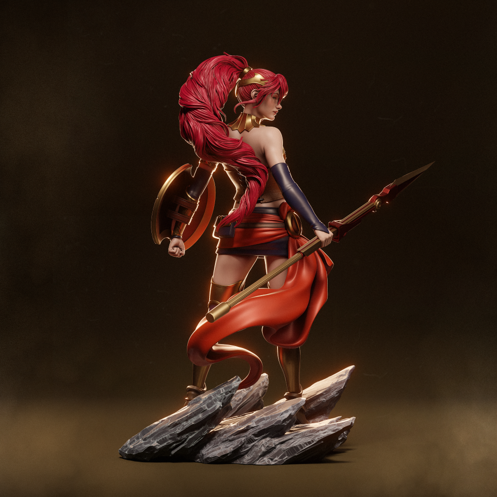 Pyrrha Nikos RWBY inspired 3D printed resin statue