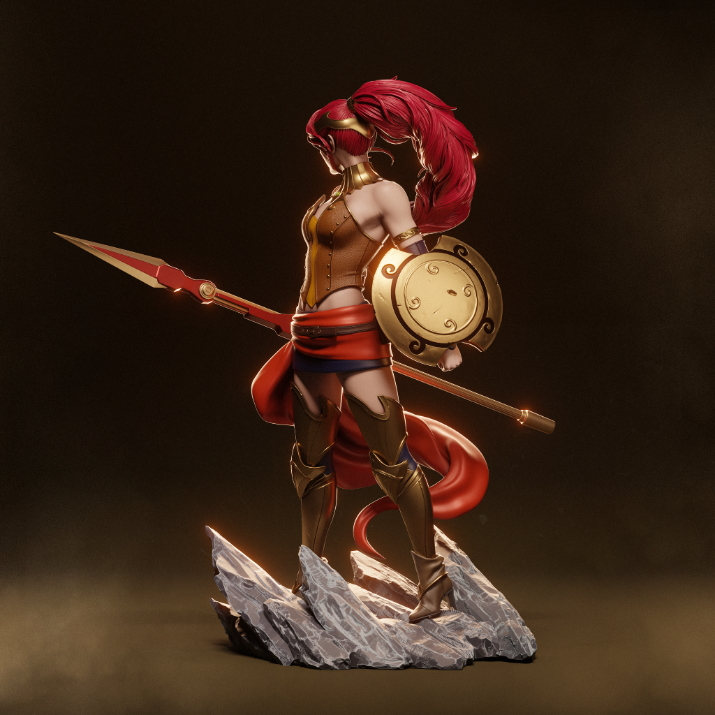 Pyrrha Nikos RWBY inspired 3D printed resin statue