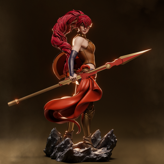 Pyrrha Nikos RWBY inspired 3D printed resin statue
