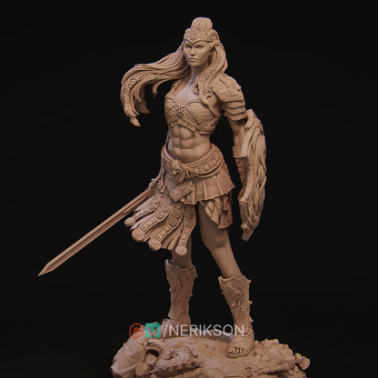 Rieka the Gladiator 3D printed resin statue