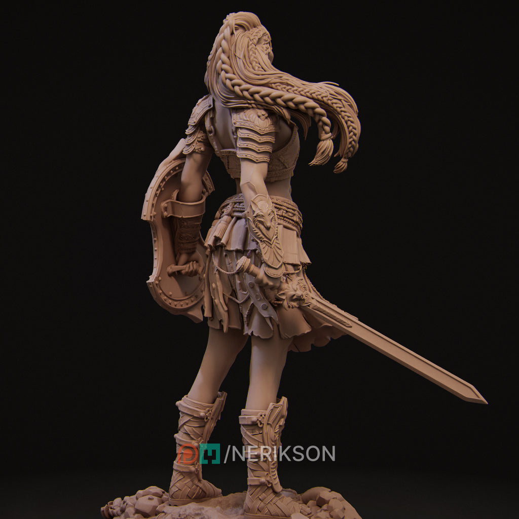 Rieka the Gladiator 3D printed resin statue