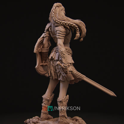 Rieka the Gladiator 3D printed resin statue