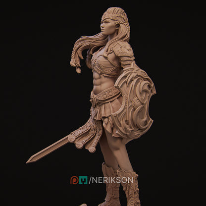 Rieka the Gladiator 3D printed resin statue