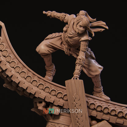 Shizuka shadow ninja 3D printed resin statue