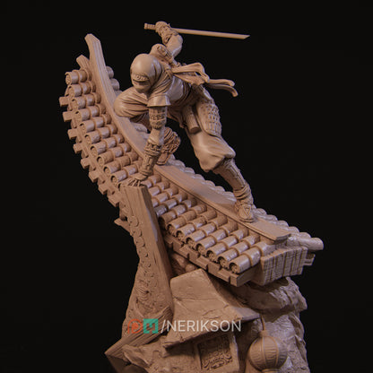 Shizuka shadow ninja 3D printed resin statue