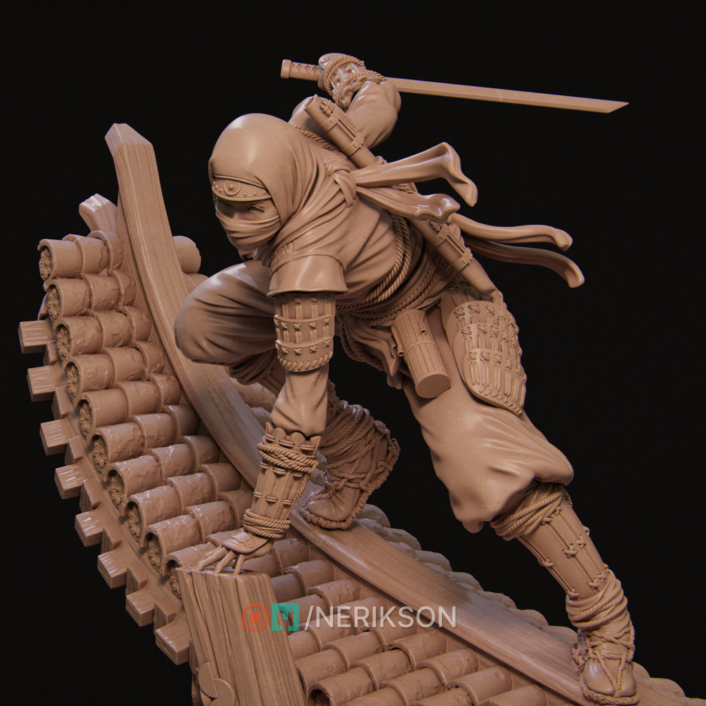 Shizuka shadow ninja 3D printed resin statue
