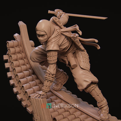 Shizuka shadow ninja 3D printed resin statue