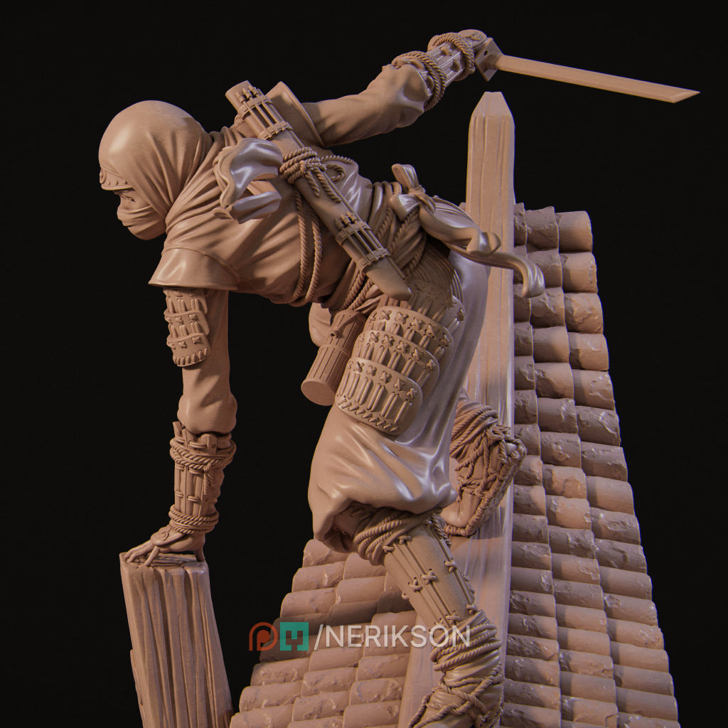 Shizuka shadow ninja 3D printed resin statue